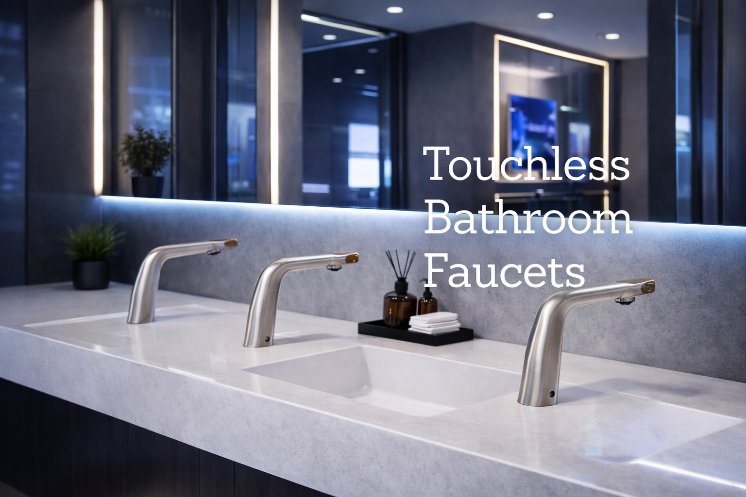 Touchless bathroom faucets banner image